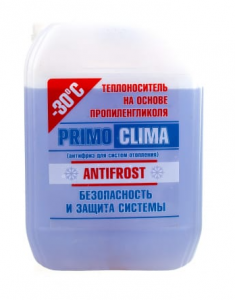 Теплоноситель пропиленогликоль -30С 10 кг бочка канистра (цвет синий) Primoclima Antifrost